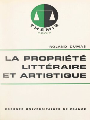 cover image of La propriété littéraire et artistique